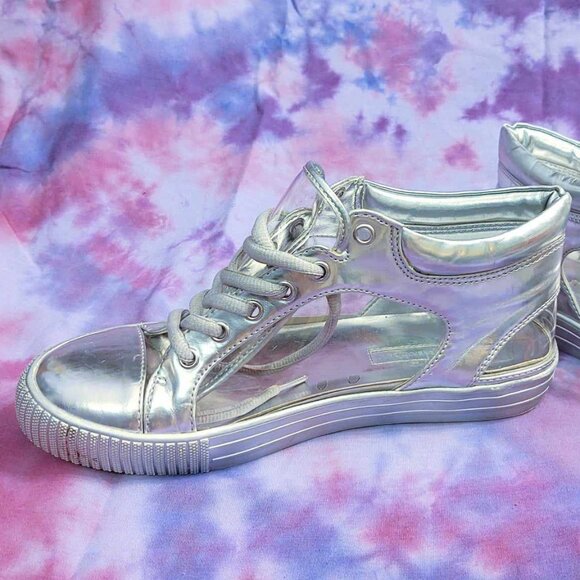 BCBGeneration Clear & Metallic Silver Sneakers: 7 - Picture 10 of 16